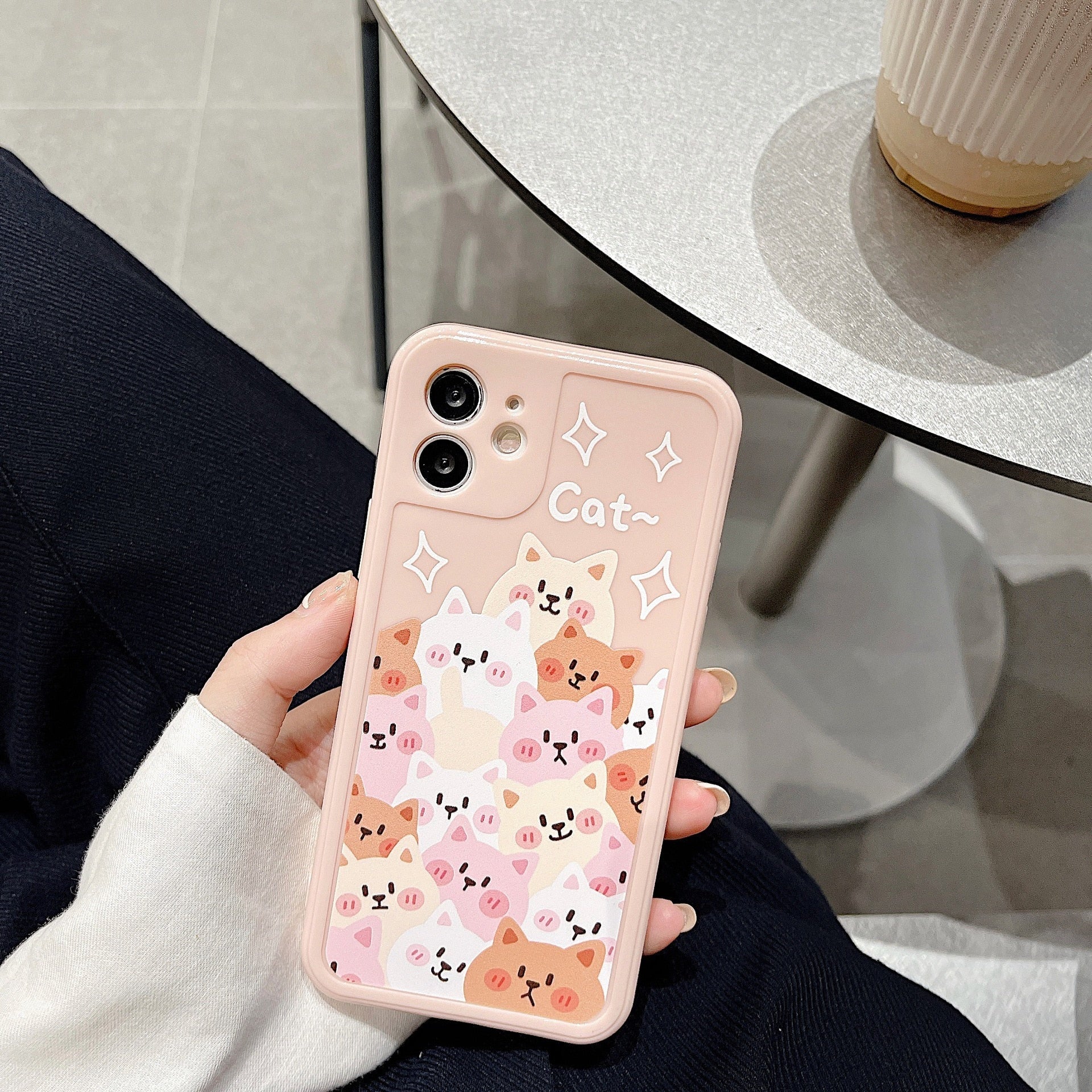 Kawaii iPhone Pink Cat Case - Cat Phone Case