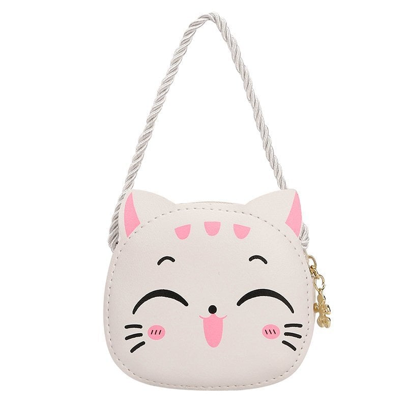 Kids Crossbody Cat Purse - White - Cat purse