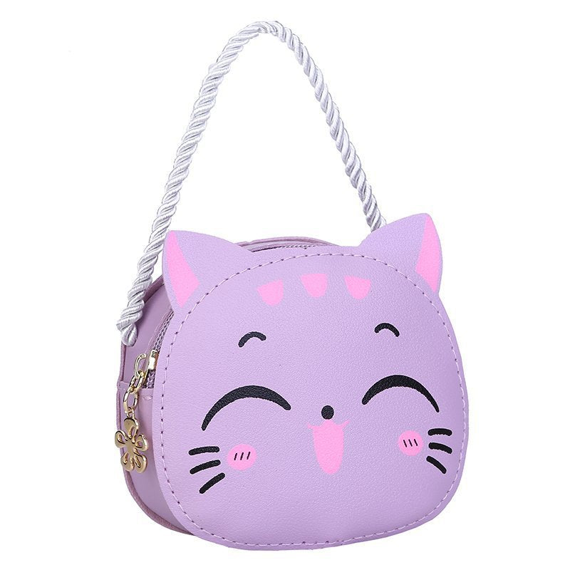 Kids Crossbody Cat Purse - Purple - Cat purse