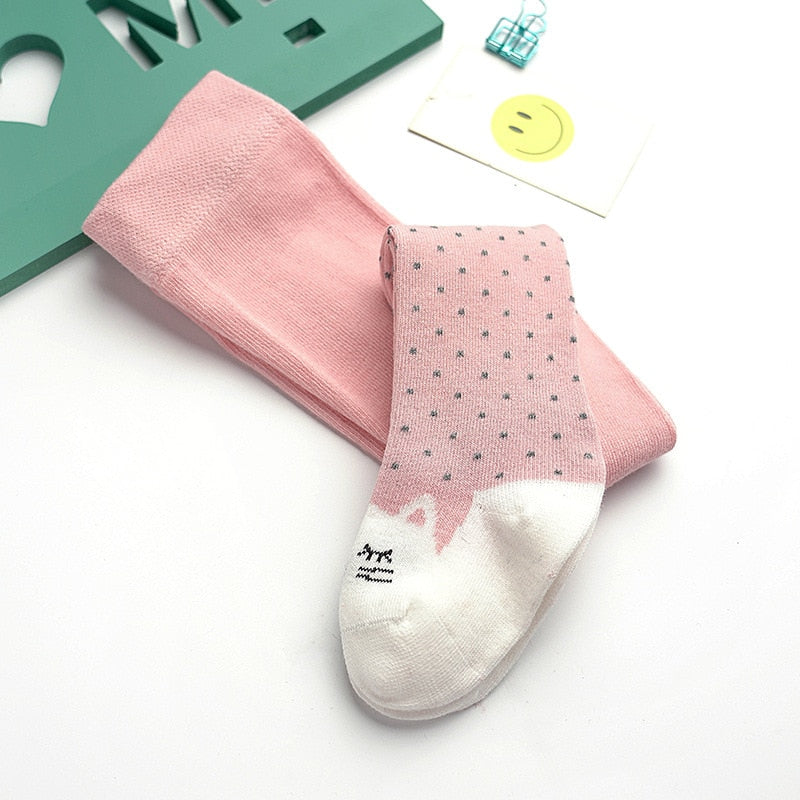 Kitty Cat Kid Tights - Pink / 6 to 12M - Cat Tights