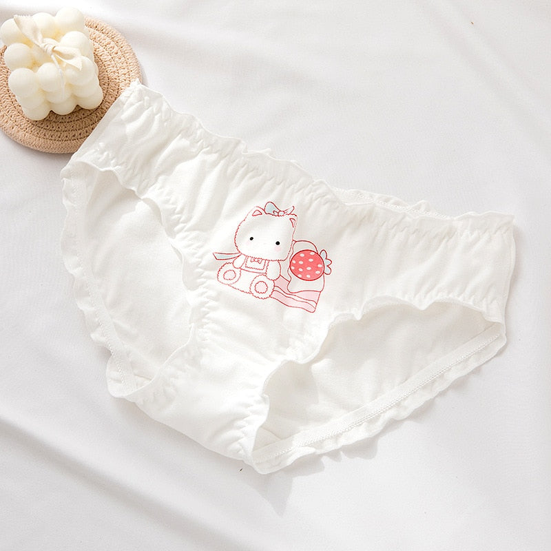 Kitty Cat Panties - strawberry Meow / L - Cat panties