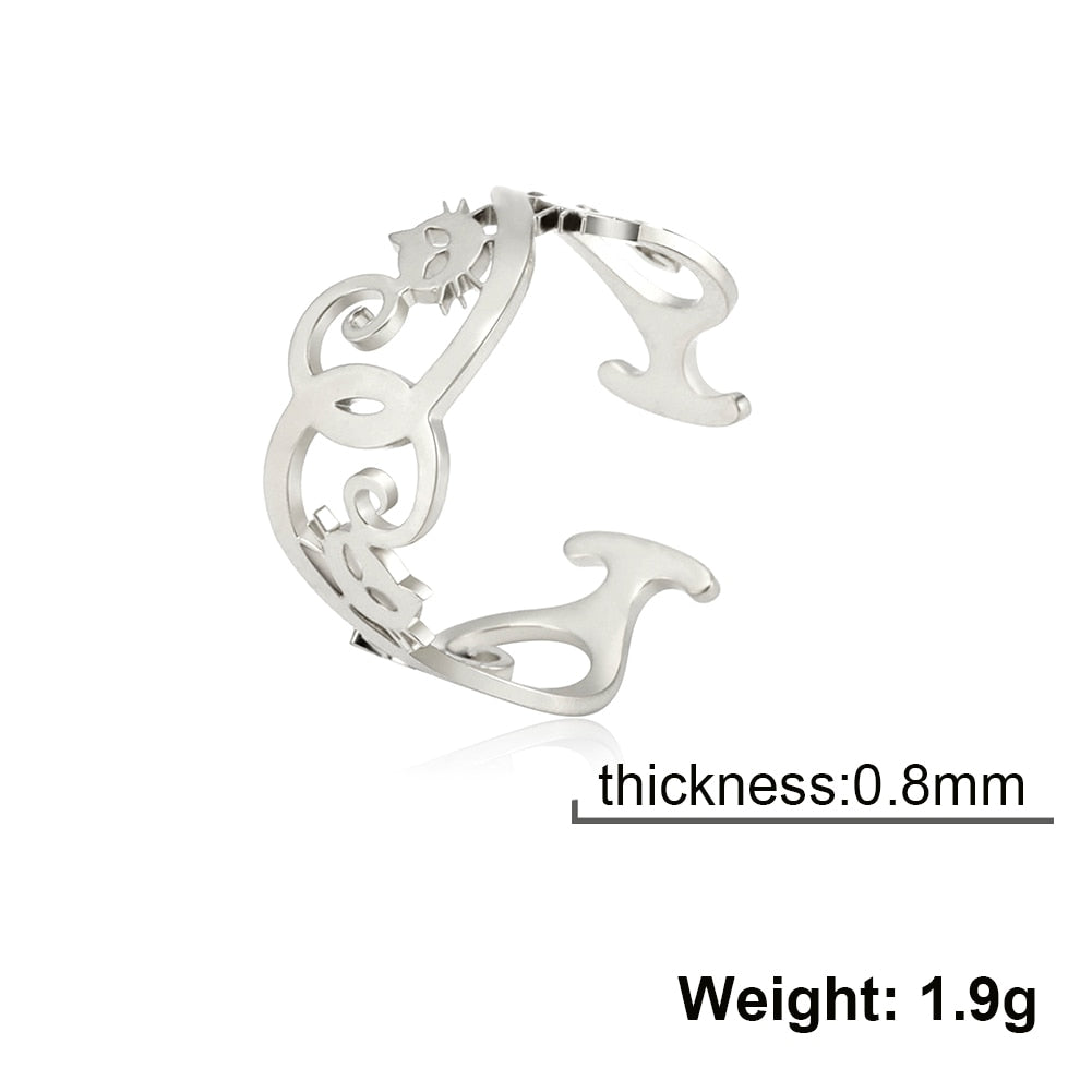 Kitty Cat Ring - Silver - cat rings