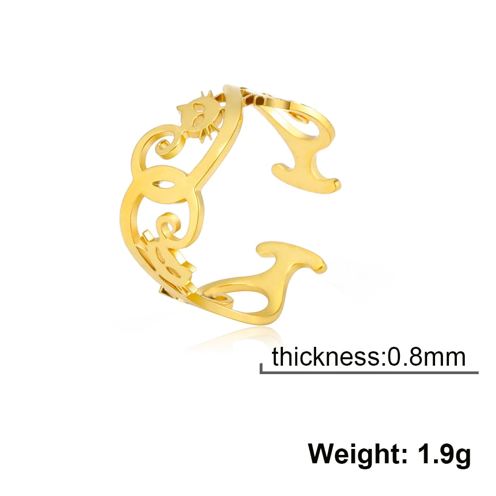 Kitty Cat Ring - Gold - cat rings