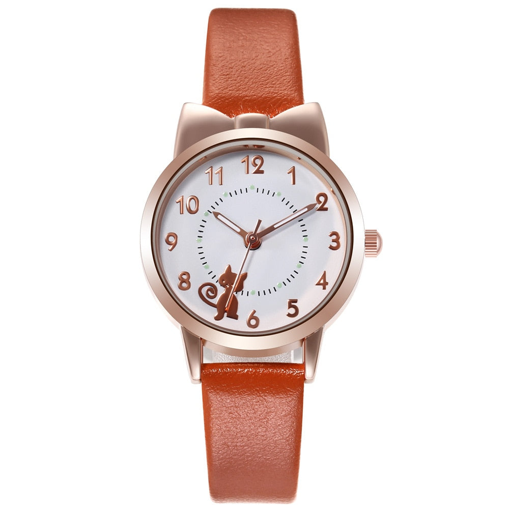 Kitty Cat Watch - Brown - Cat Watch