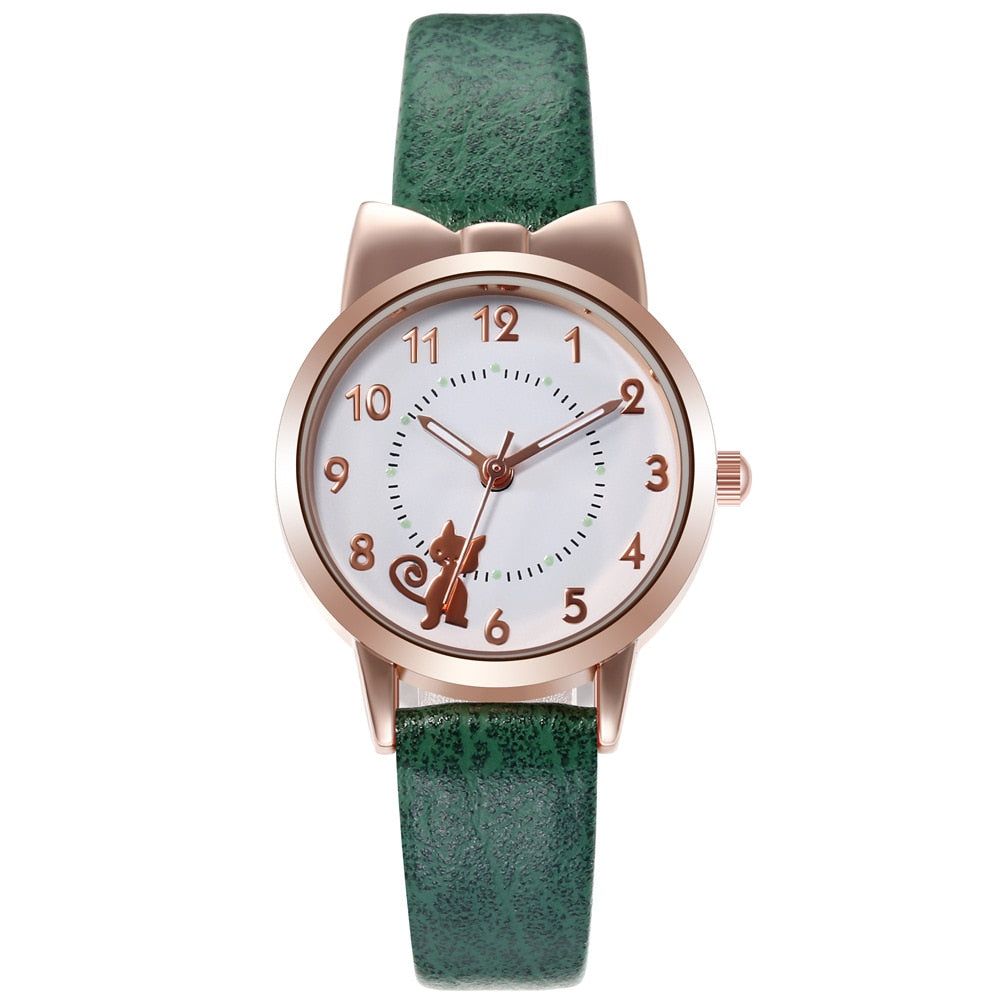 Kitty Cat Watch - Green - Cat Watch