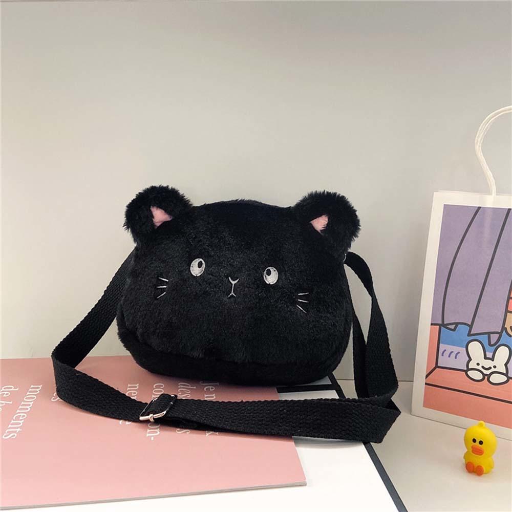 Kitty Crossbody Purse - Black - Cat purse