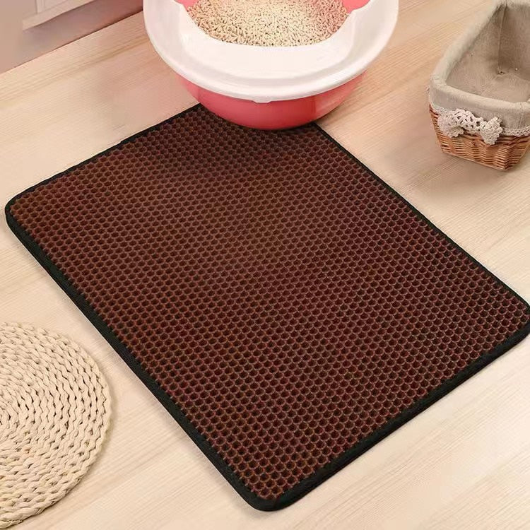 Large Cat Litter mat - Coffee / 55X75CM - Large Cat Litter