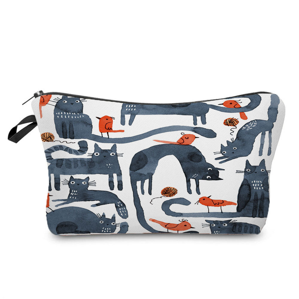 Large Cat Purse - Blue - Cat purse