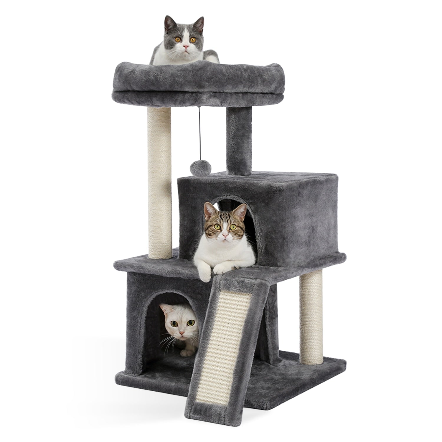 Large Cat Scratching Post - Grey 90CM - Cat scratching post
