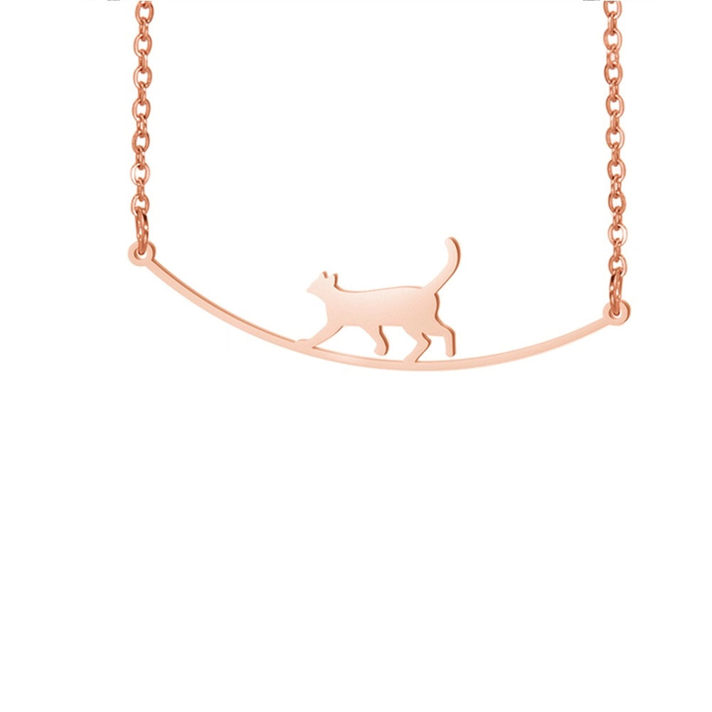 Lauren Conrad Cat Necklace - Rose Gold - Cat necklace