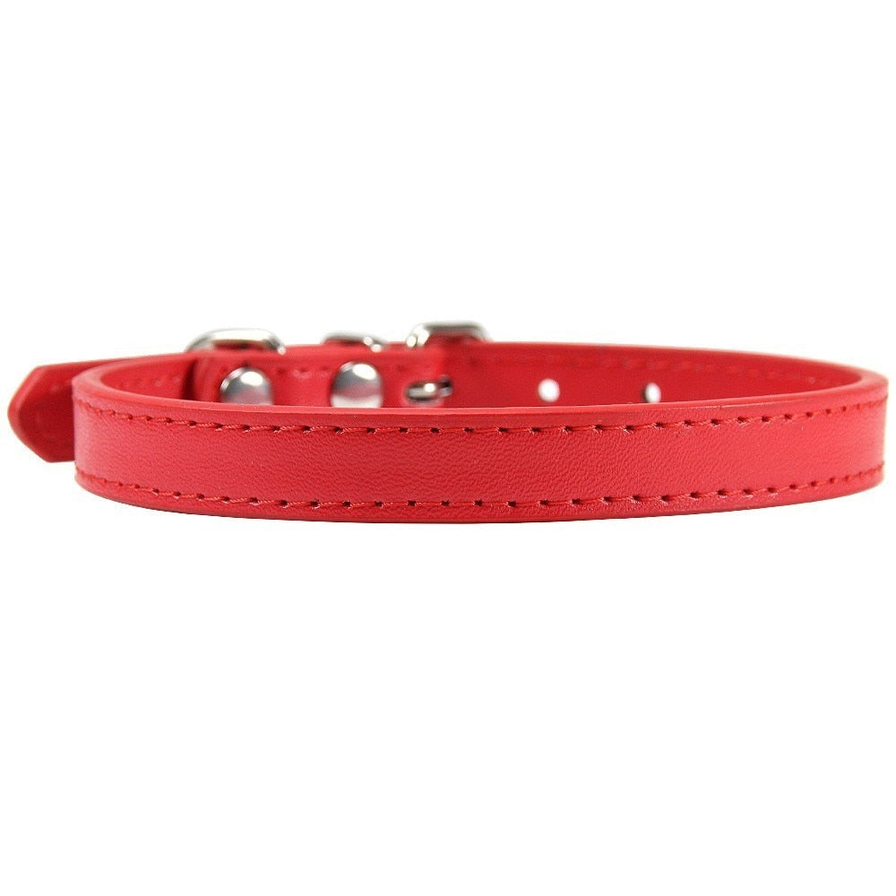 Leather Cat Collars - Red / XS - Cat collars