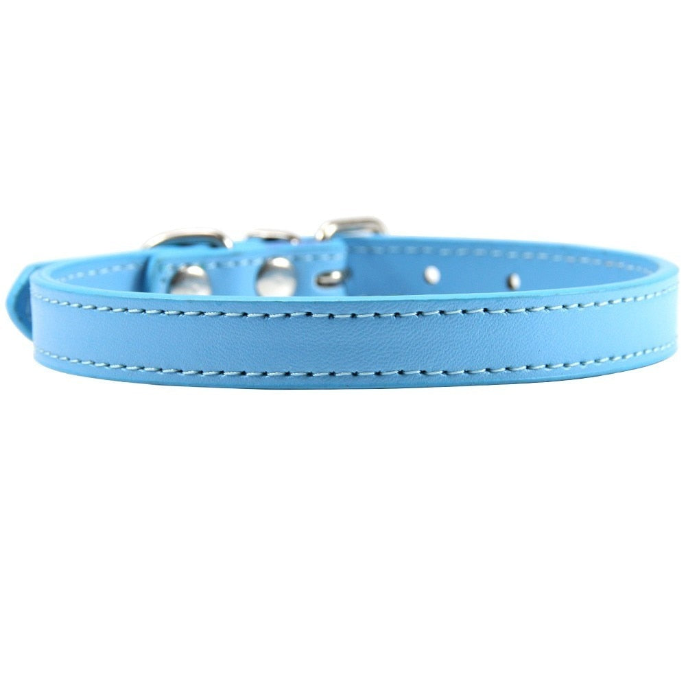Leather Cat Collars - Blue / XS - Cat collars