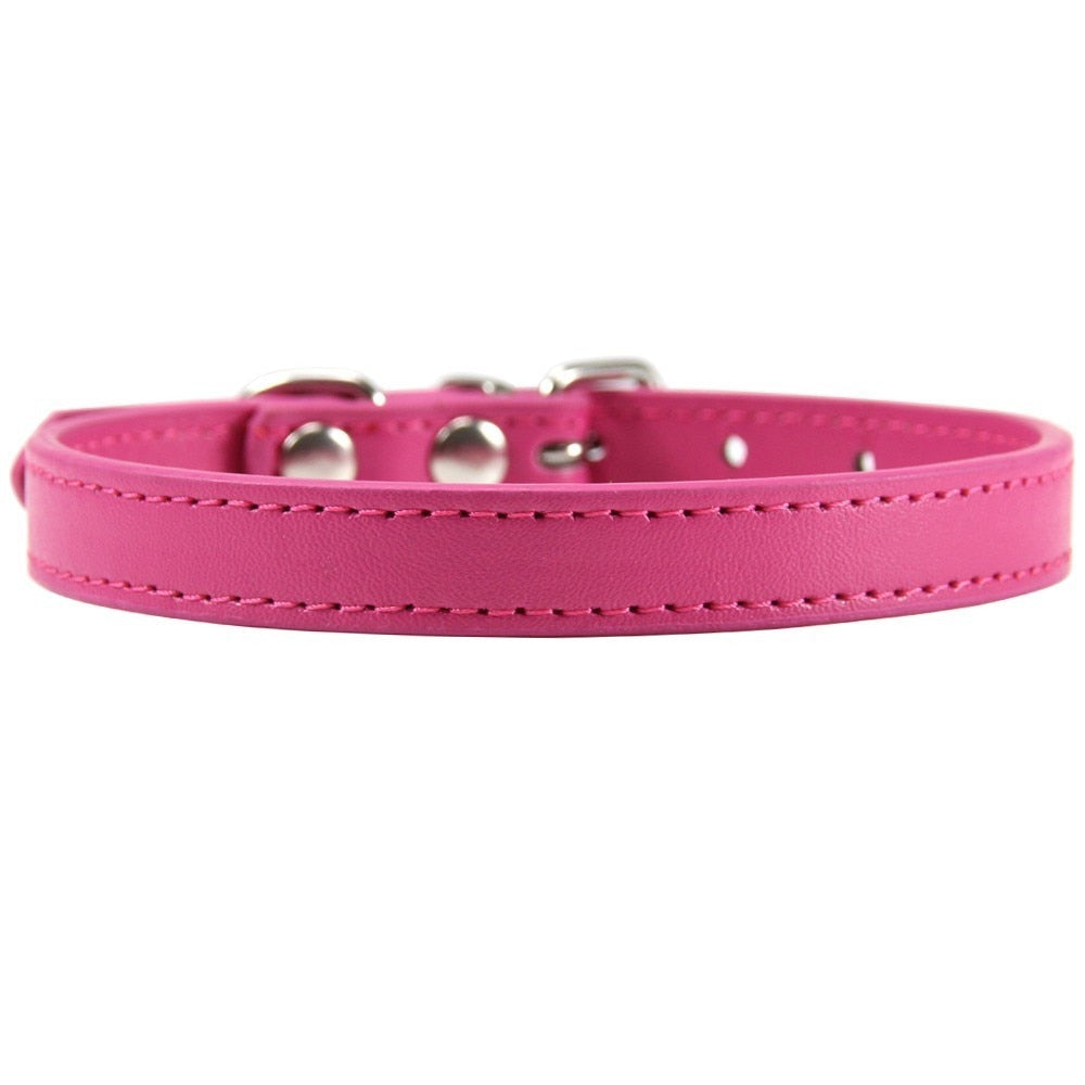 Leather Cat Collars - Burgundy / XS - Cat collars