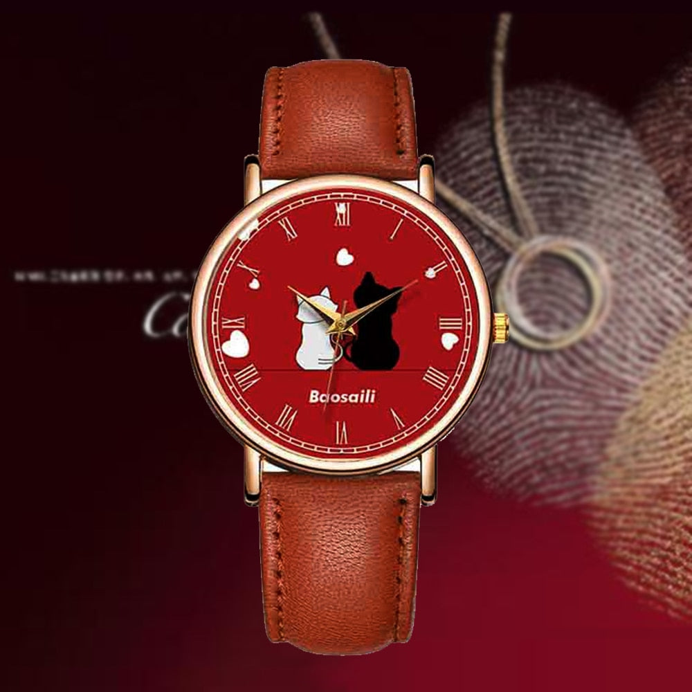 Leather Cat Watch - Cat Watch