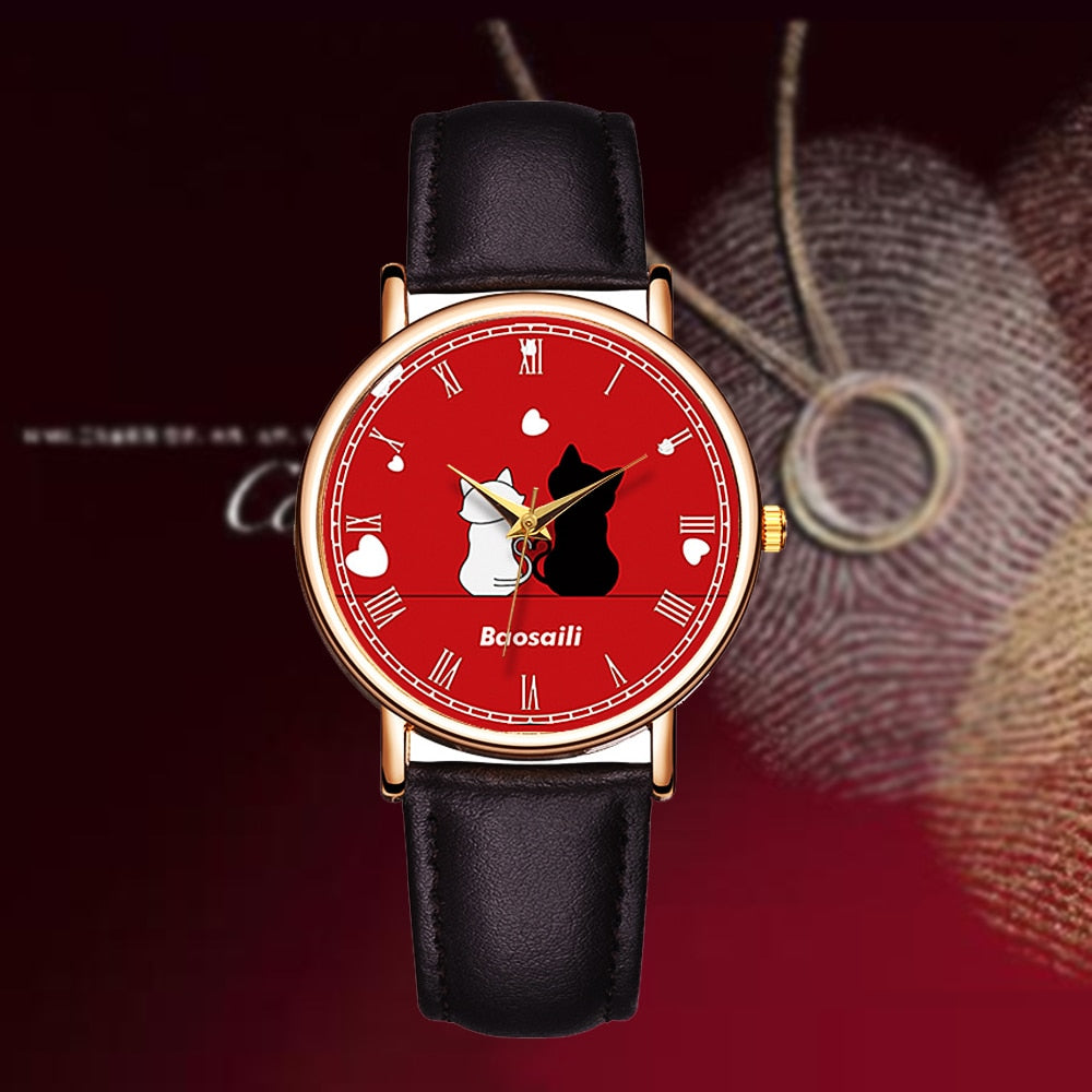 Leather Cat Watch - Cat Watch