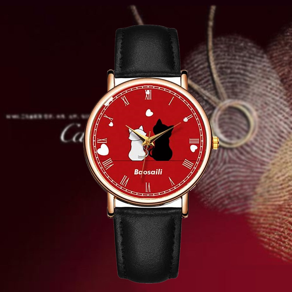 Leather Cat Watch - Cat Watch