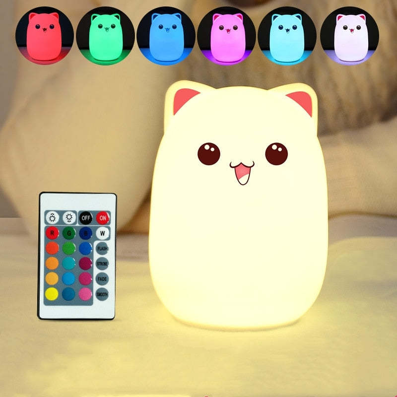 Little Cat Night Light - 24key Pink