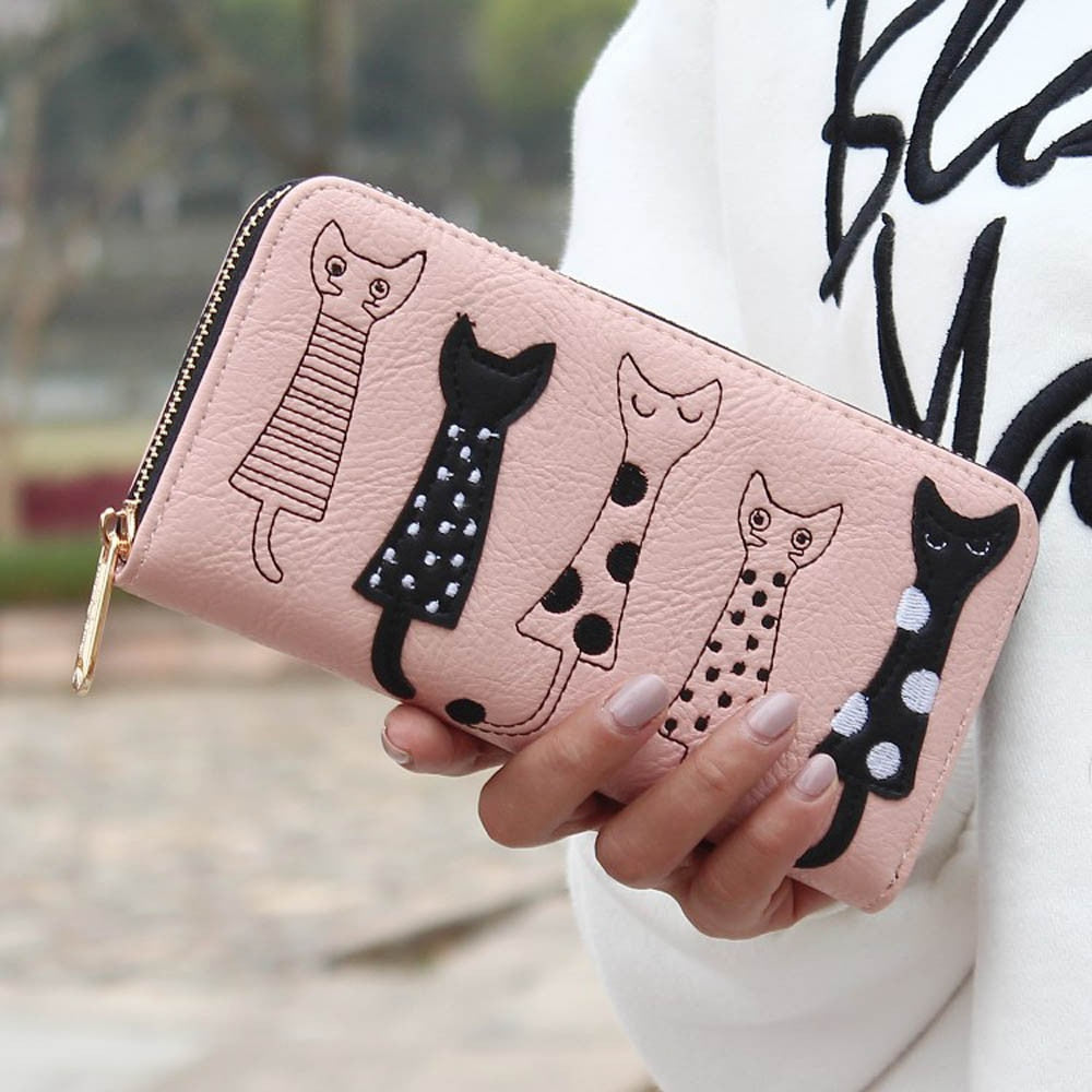 Long Cartoon Cat Purse - Cat purse