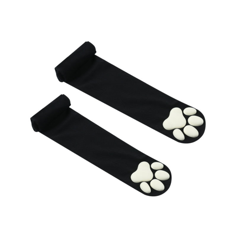 Long Cat Socks - Black / One Size - Cat Socks