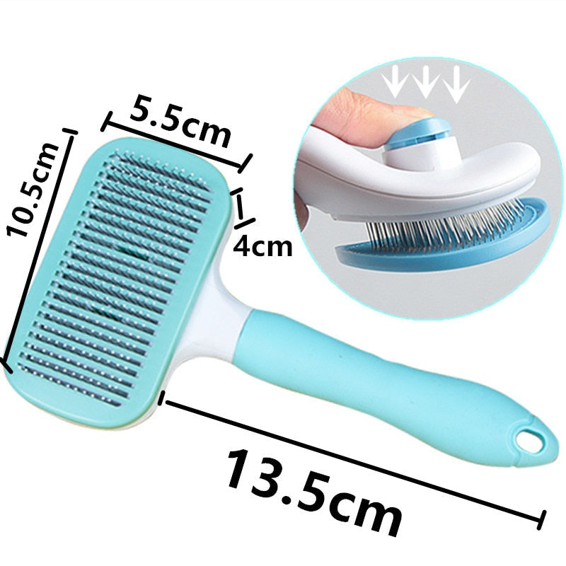 Long Hair Cat Brush - Blue