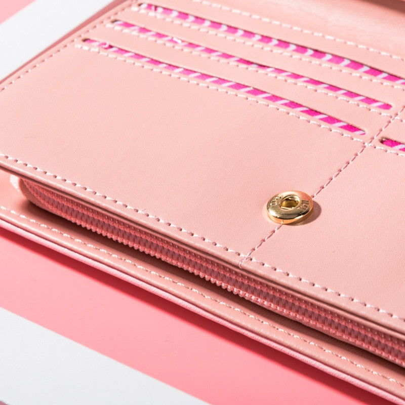 Long Leather Cat Purse - Cat purse