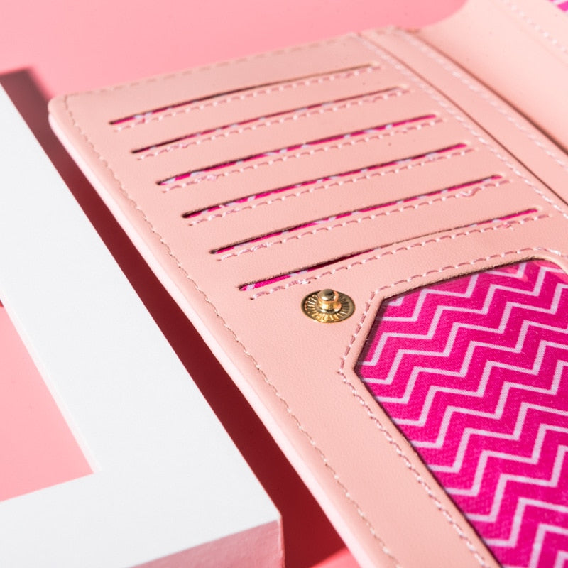 Long Leather Cat Purse - Cat purse