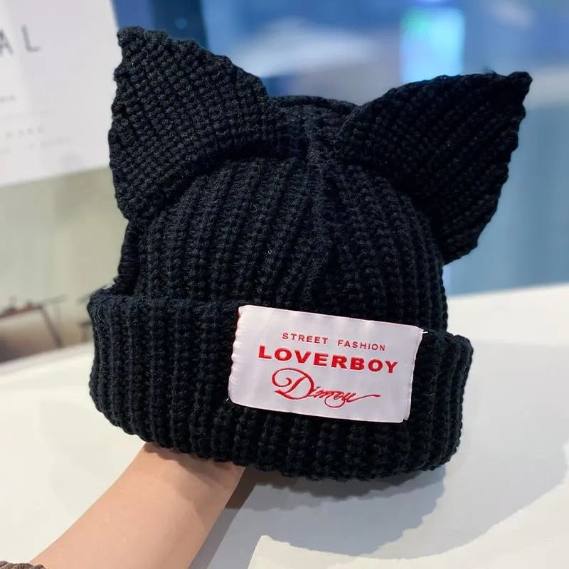 Loverboy cat Beanie - black / M 56-58cm - Cat beanie