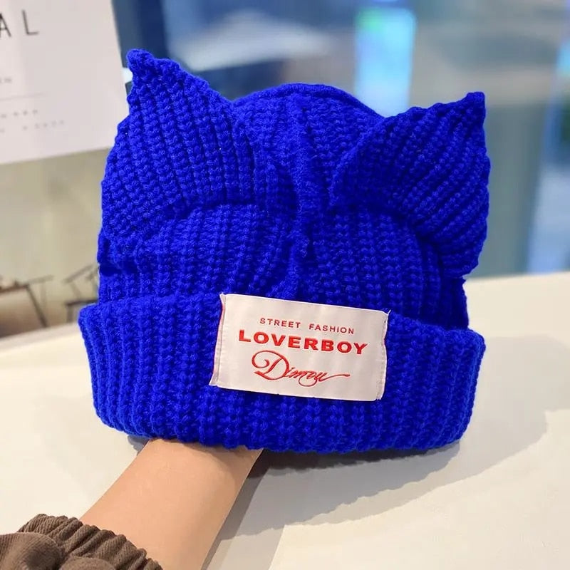 Loverboy cat Beanie - Klein Blue / M 56-58cm - Cat beanie