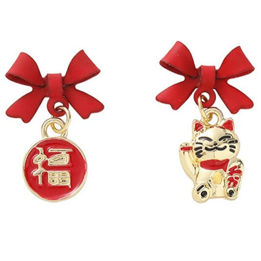 Lucky Cat Earrings - Cat earrings
