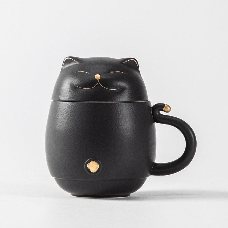 Lucky Cat Mug - Black