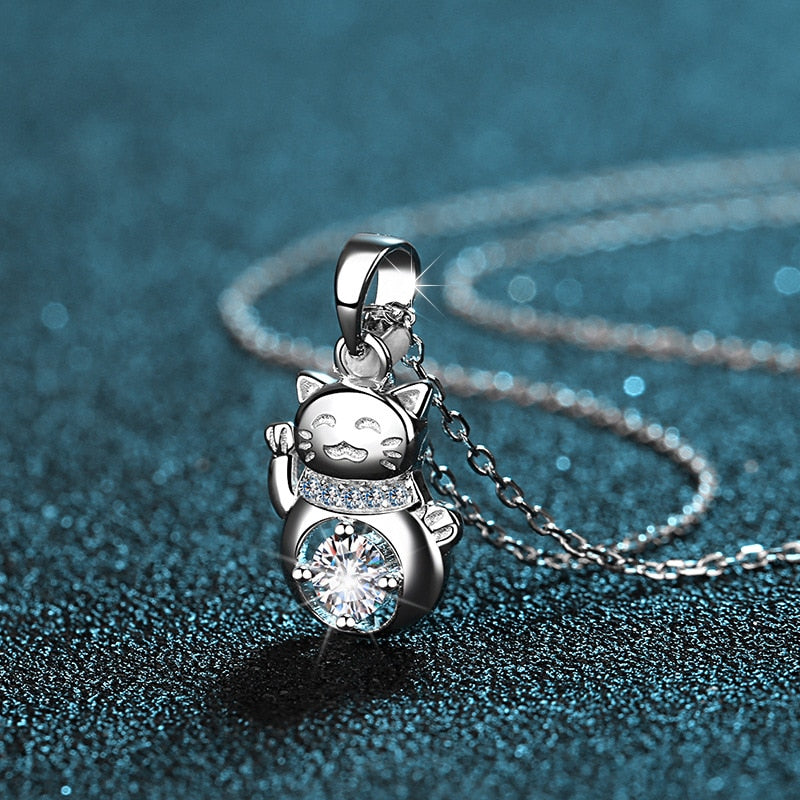 Lucky Cat Necklace - Cat necklace