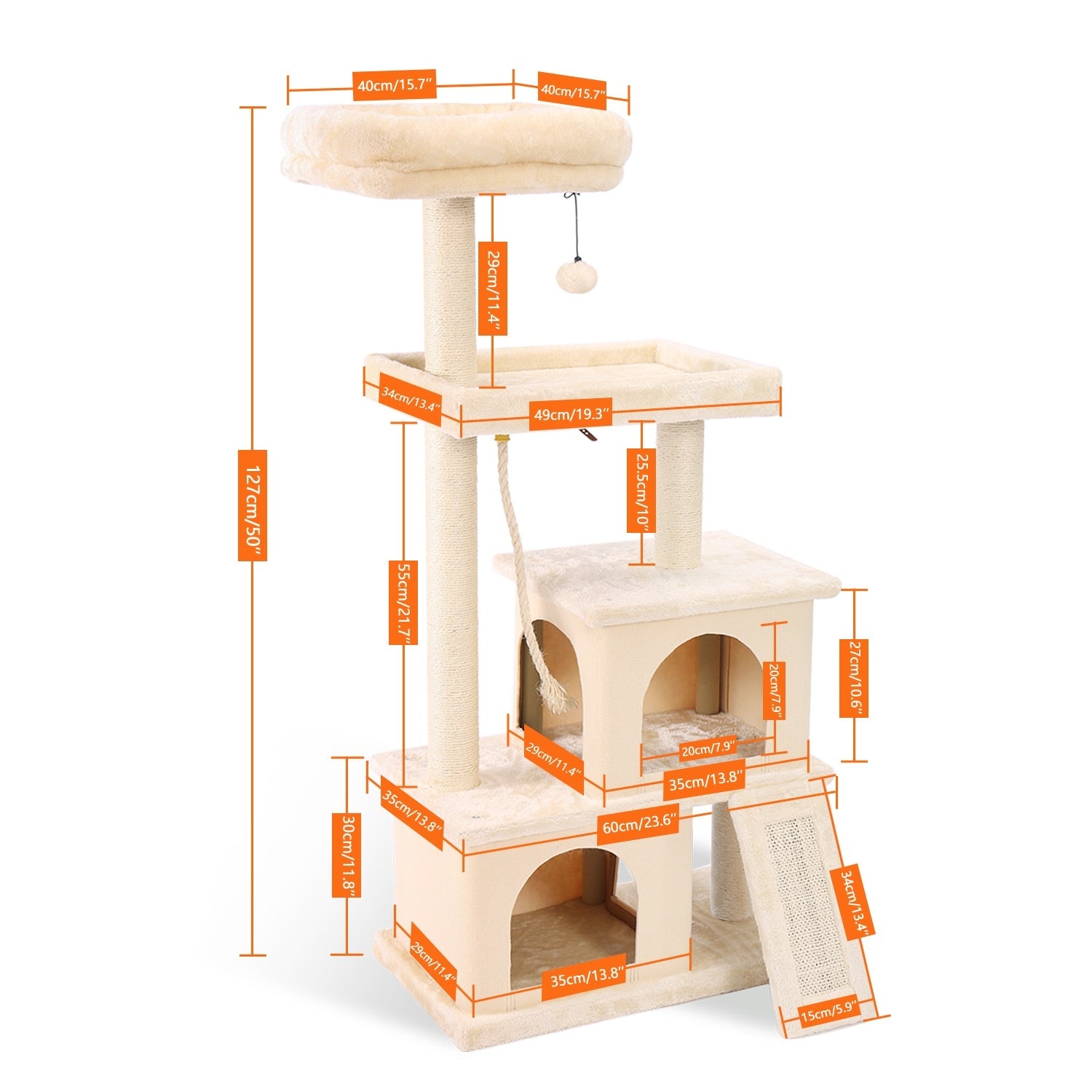 Luxury Cat Tree - Beige / United States