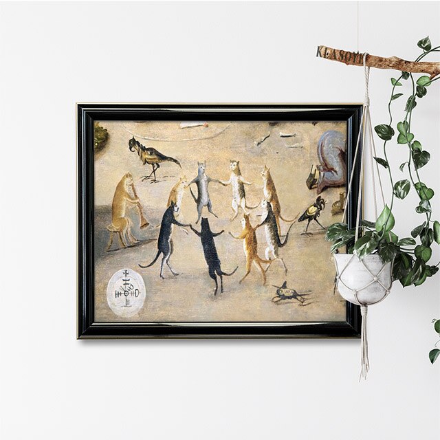 Medieval Cat Paintings - 13x18cm No Frame