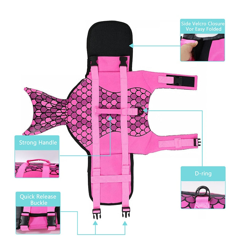 Mermaid Life Jacket for Cats - Life jackets for Cats