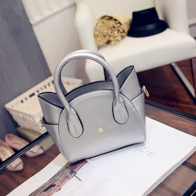 Minimalist Cat Handbag - Silver - Cat Handbag
