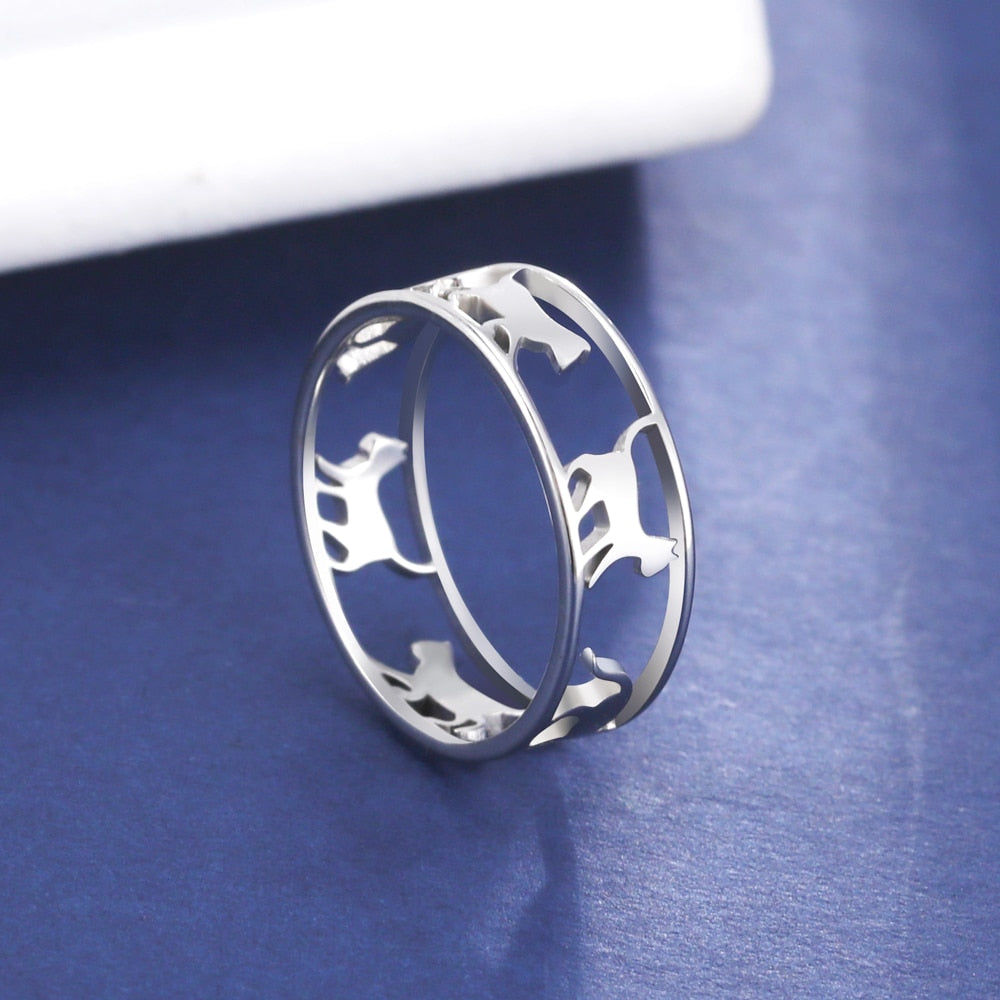 Minimalist Cat Ring - cat rings