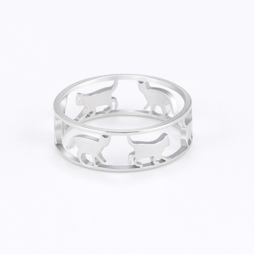 Minimalist Cat Ring - cat rings