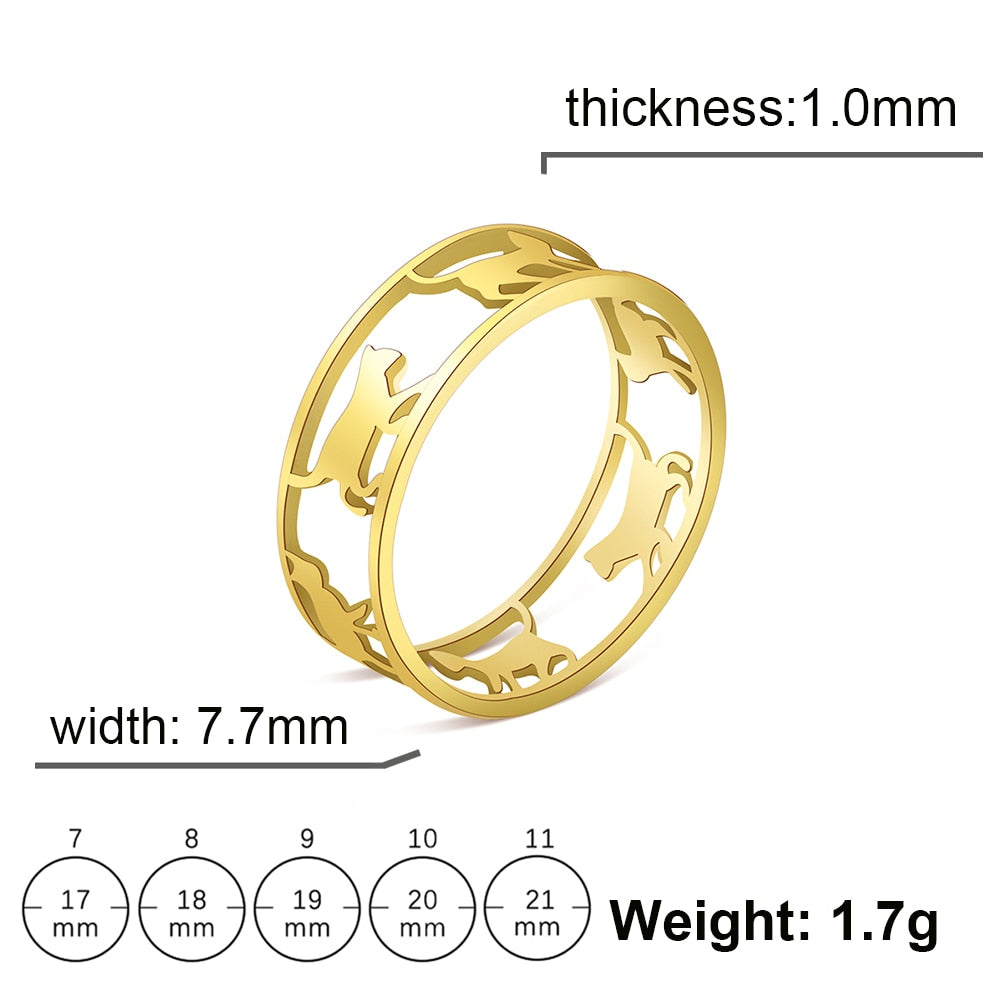 Minimalist Cat Ring - cat rings