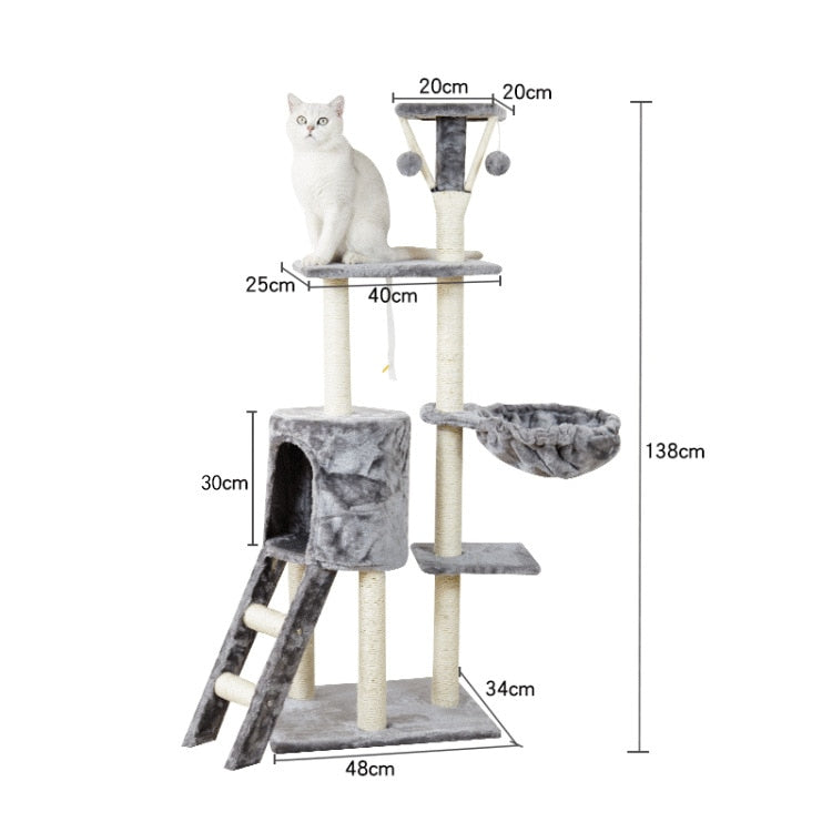 Modern Cat Scratch Post - Grey - Cat scratching post