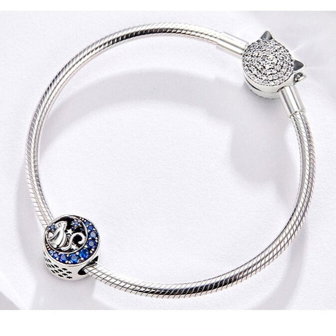 Moon and Cat Charm - Cat charms