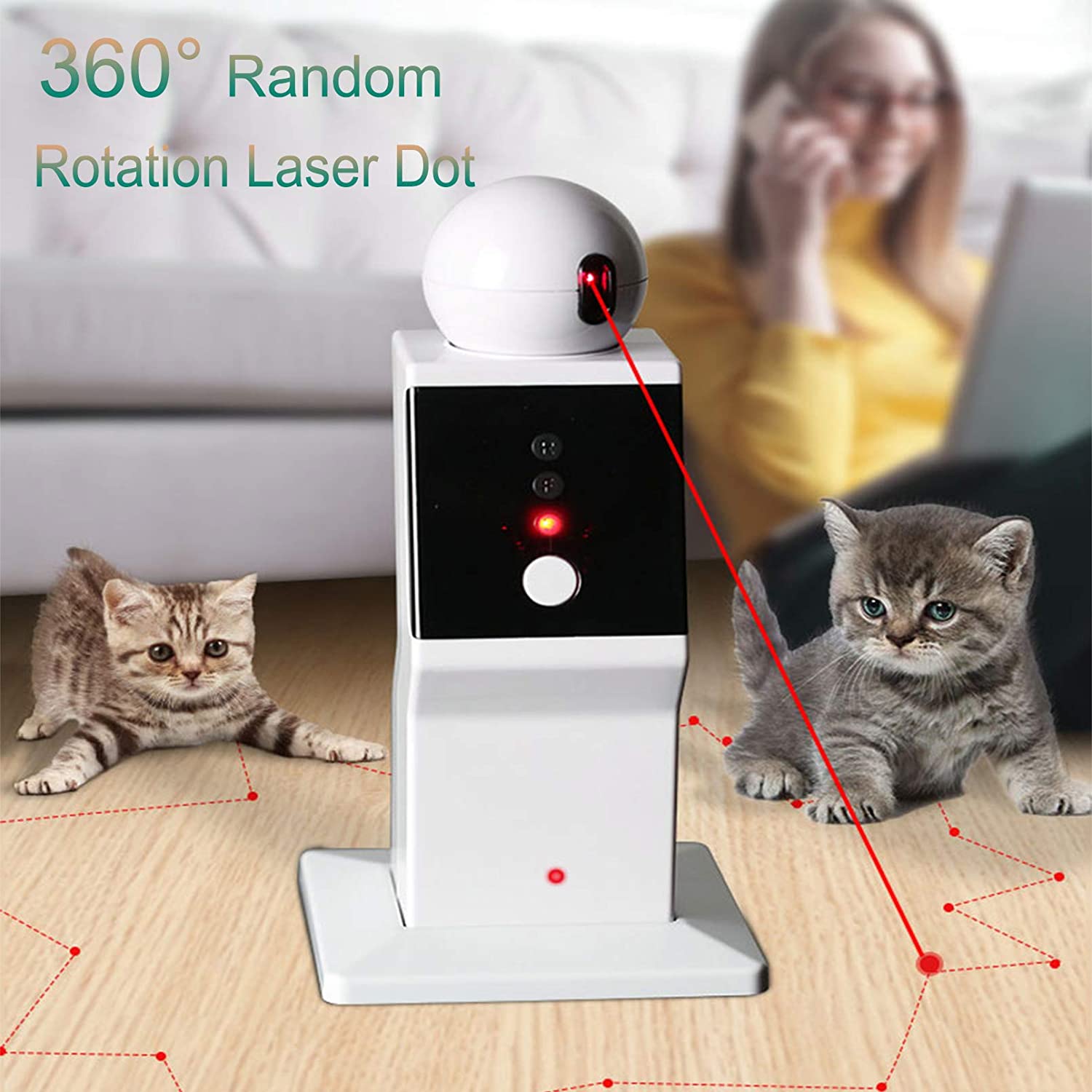 Moving Laser Cat Toy - Cat Toys