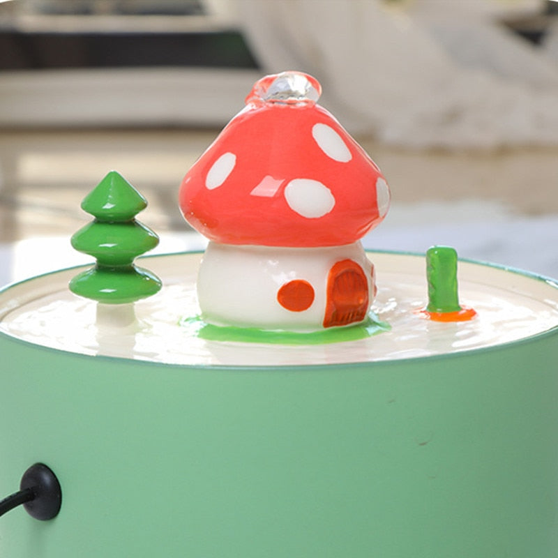 Mushroom Cat Water Fountain - Cat water fountain