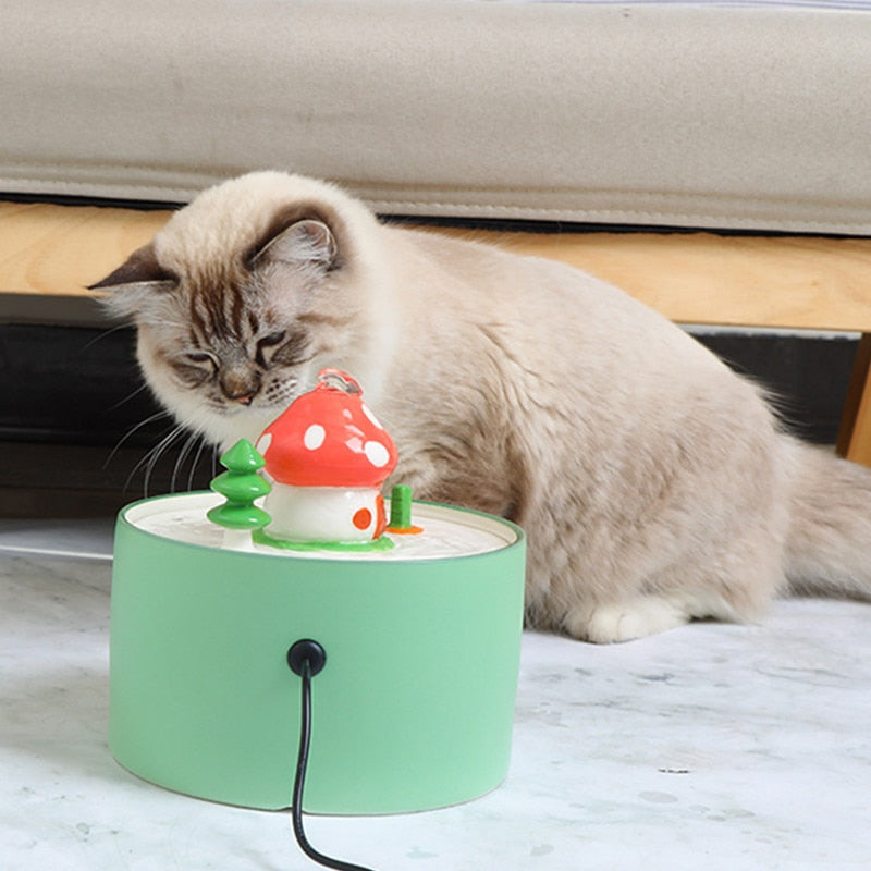 Mushroom Cat Water Fountain - Cat water fountain