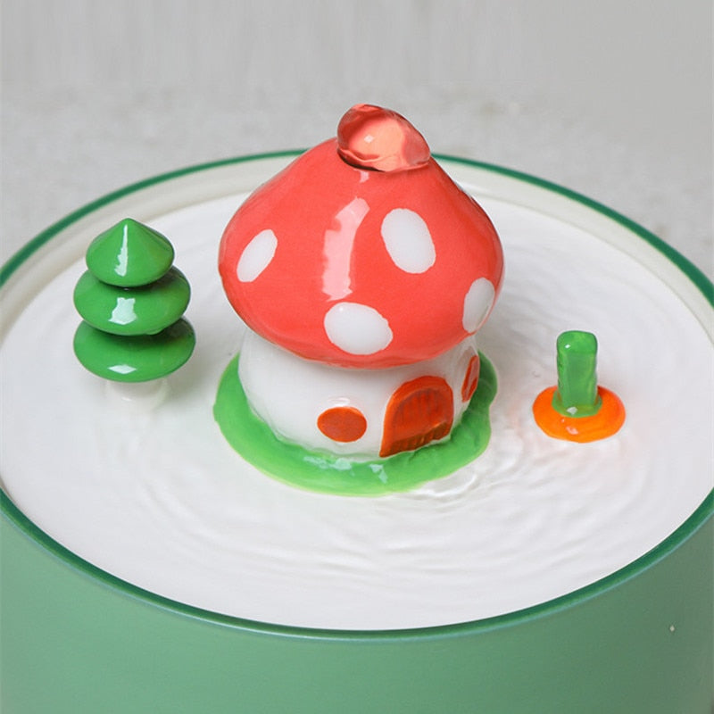 Mushroom Cat Water Fountain - Cat water fountain