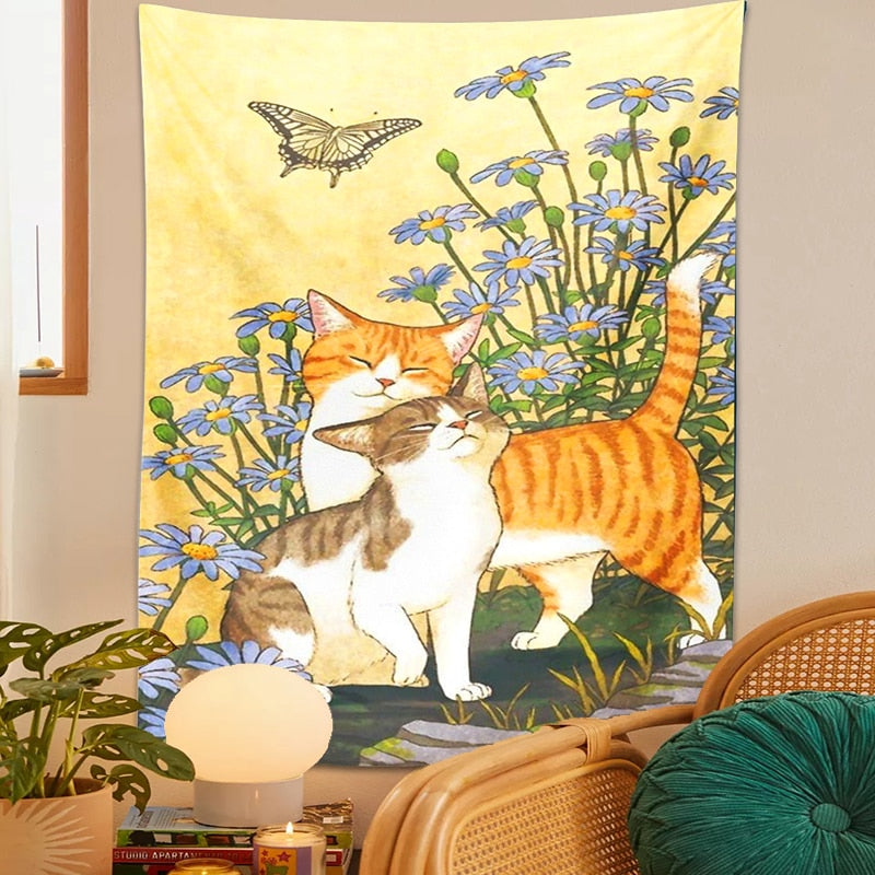 Nature Cat Tapestry - Cat Tapestry