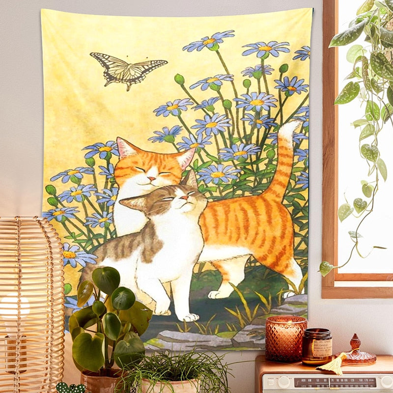 Nature Cat Tapestry - Cat Tapestry