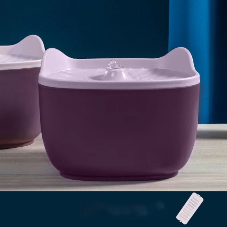 Non Electric Cat Water Fountain - Purple - Cat water