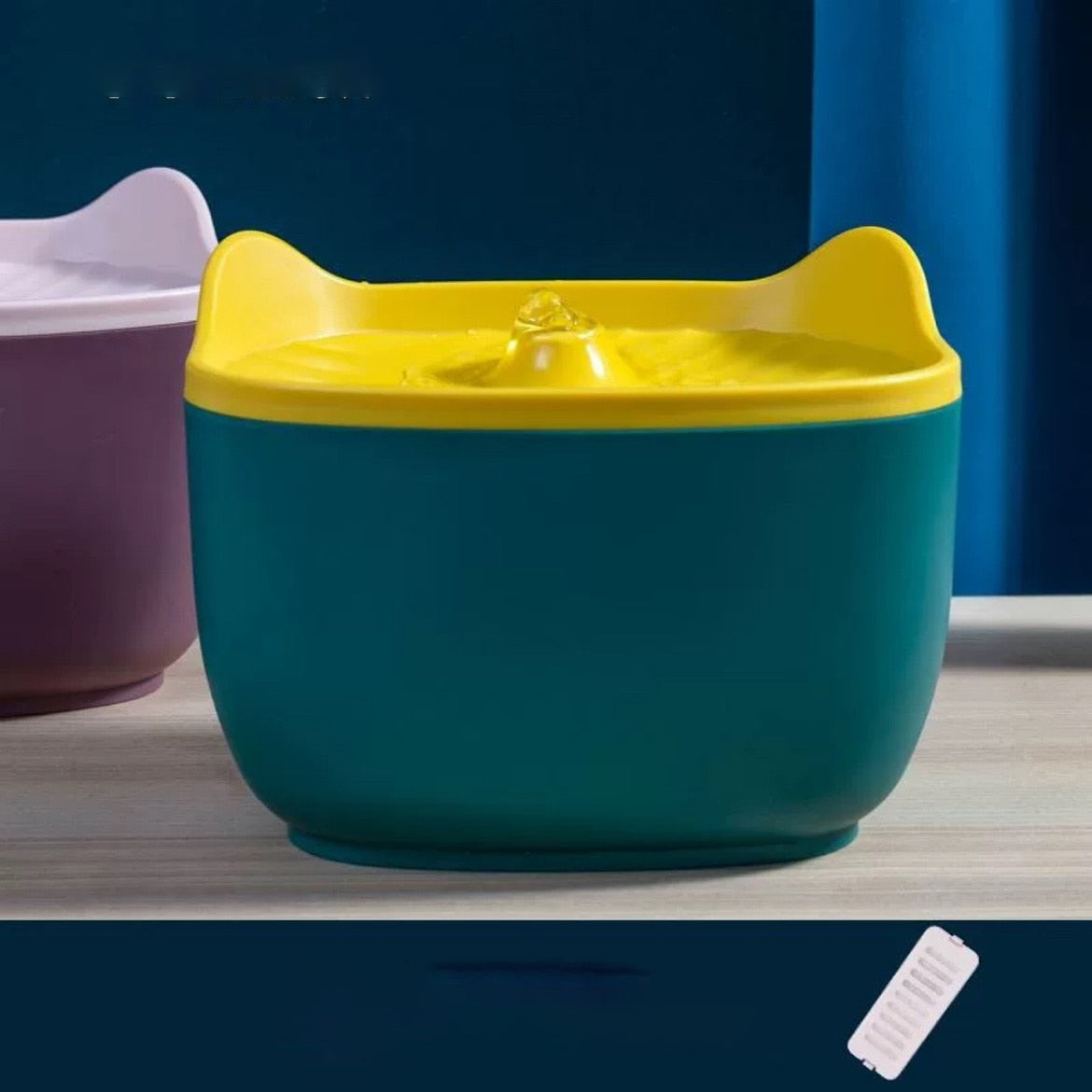 Non Electric Cat Water Fountain - Green - Cat water fountain