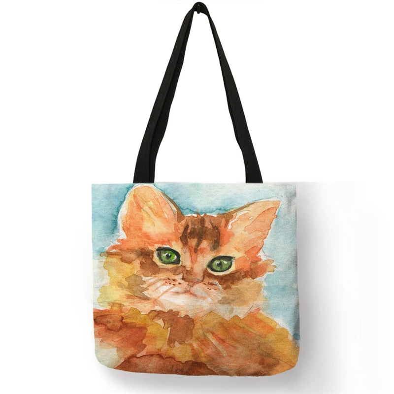 Orange Cat Purse - Blue - Cat purse
