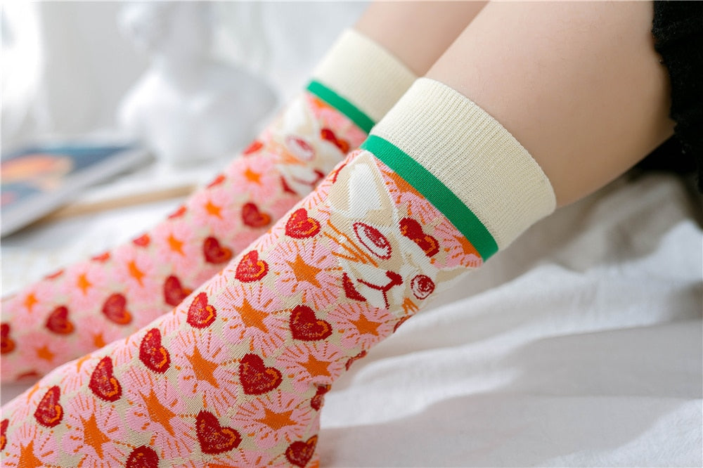 Orange Cat Socks - Cat Socks